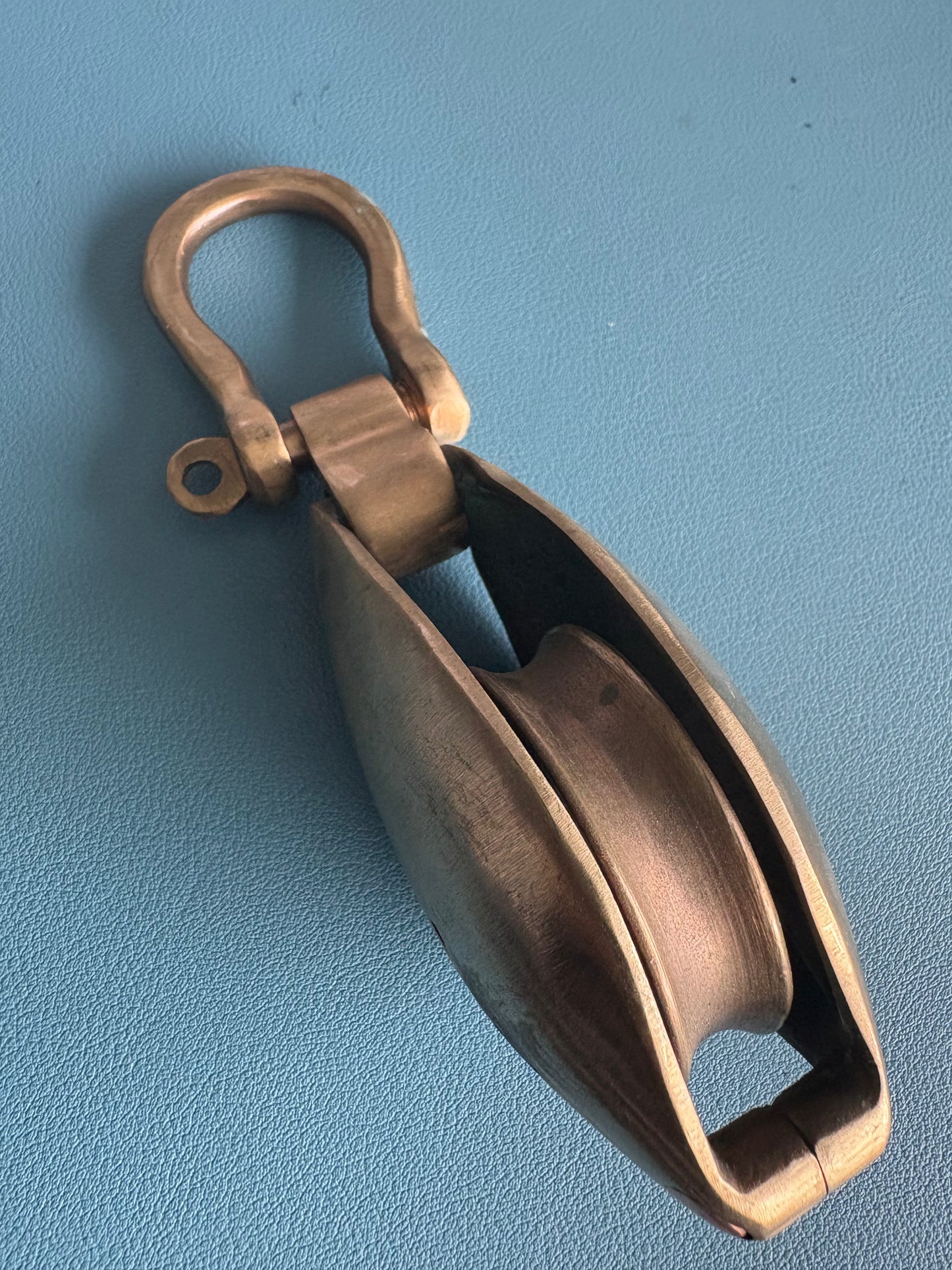 Bronze Single Block 3/8" line with Shackle 