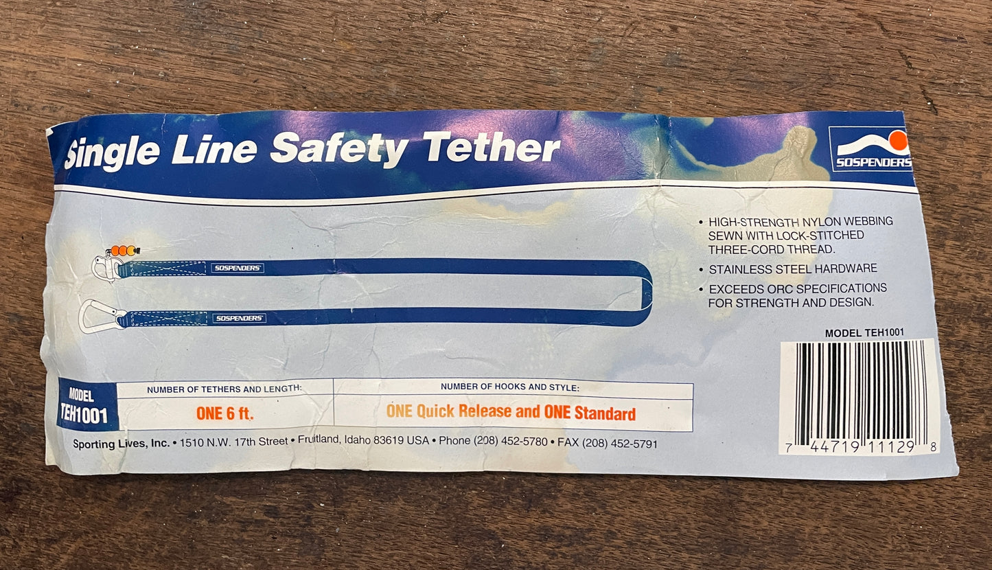 West Marine Single Line Safety Tether- NEW