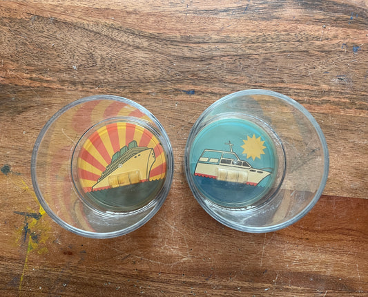 2 Vintage  “Steady As She Goes” Acrylic Tumblers