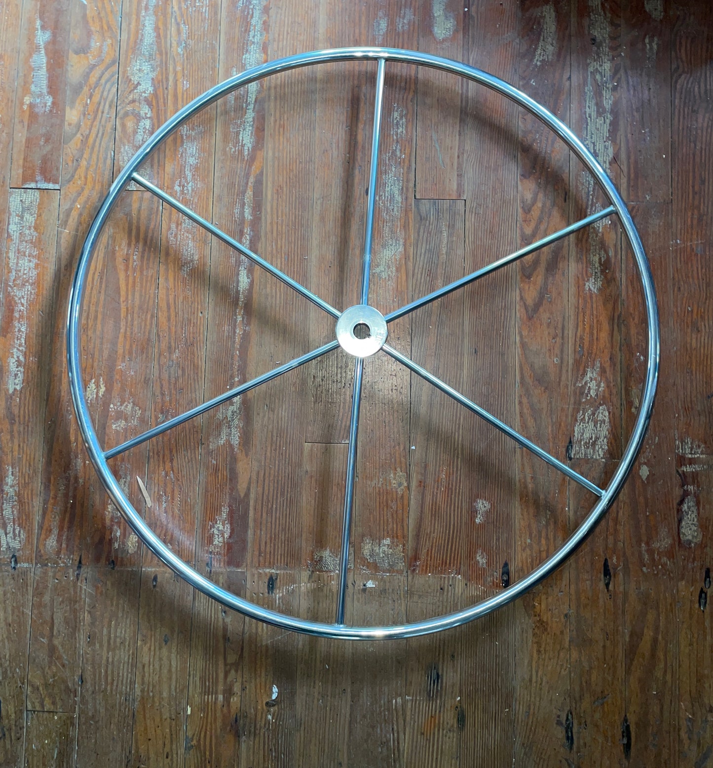 36" Stainless Steel Edson Destroyer Wheel With 1" Keyed Shaft