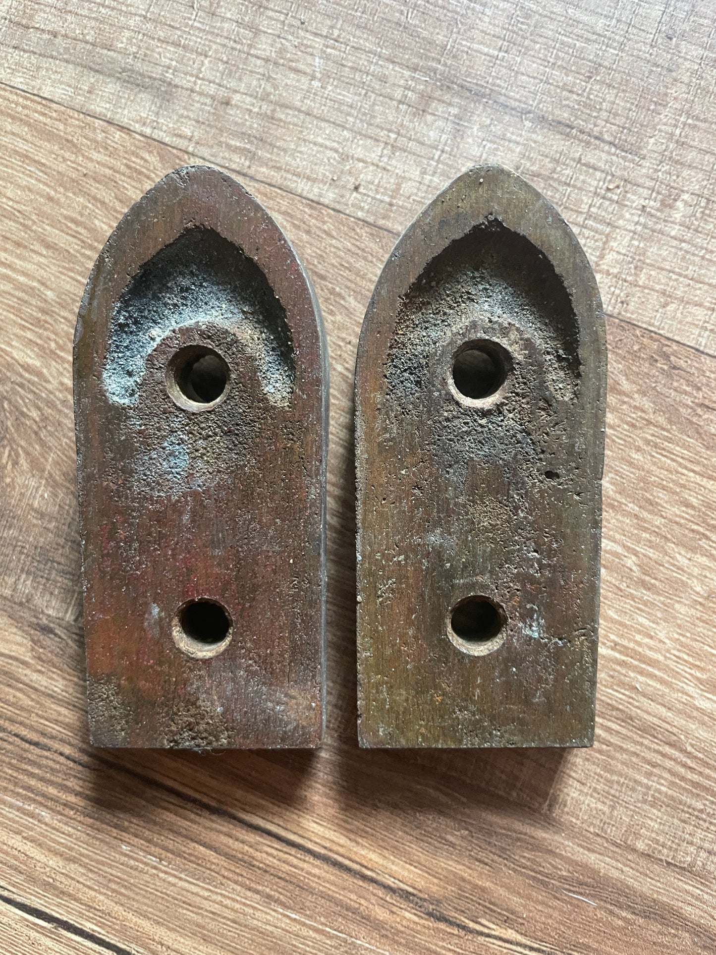 PAIR Solid Bronze 1 1/4” Track Ends