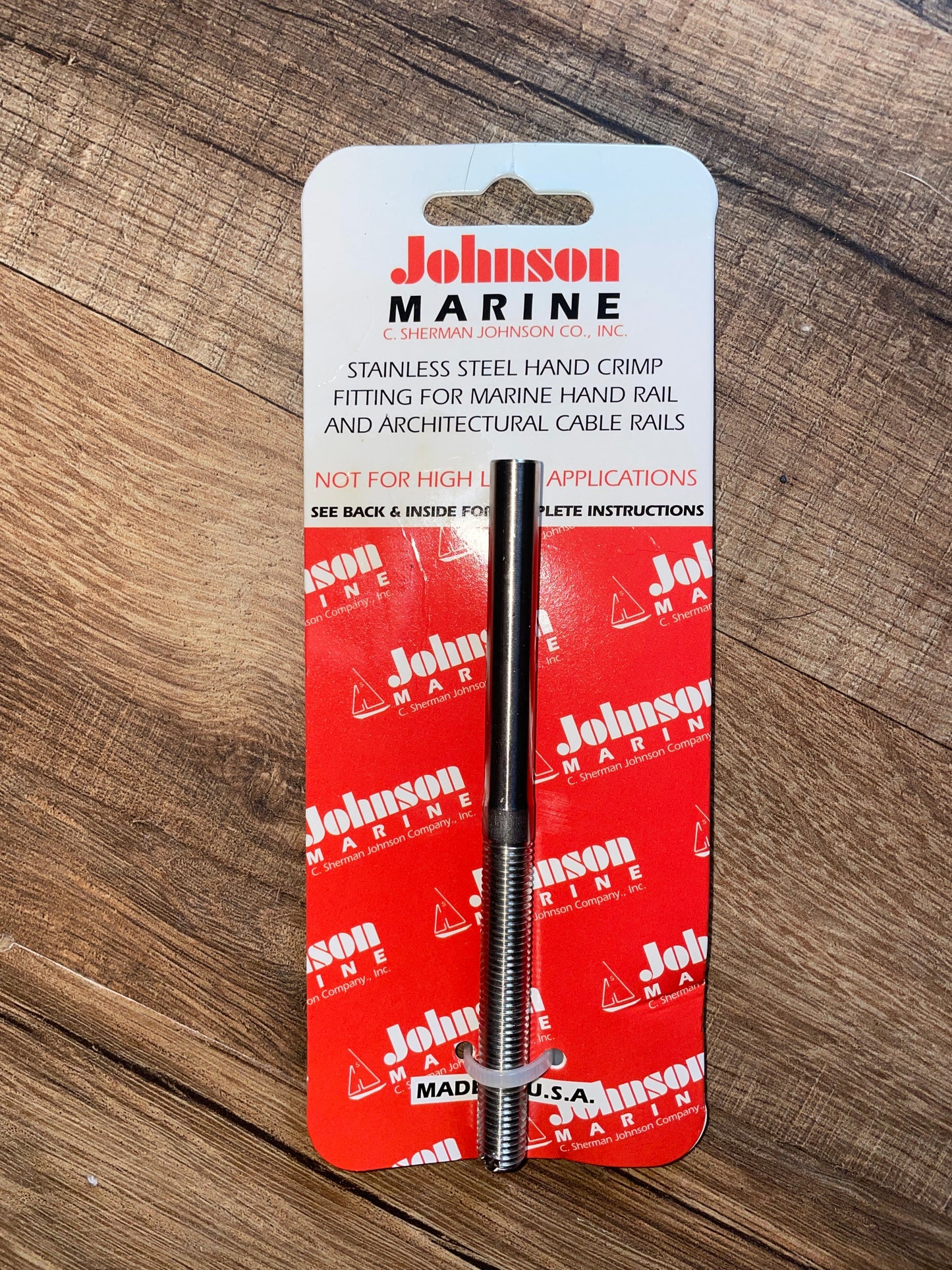 Johnson Marine SS hand Crimp Fitting - 5/16”