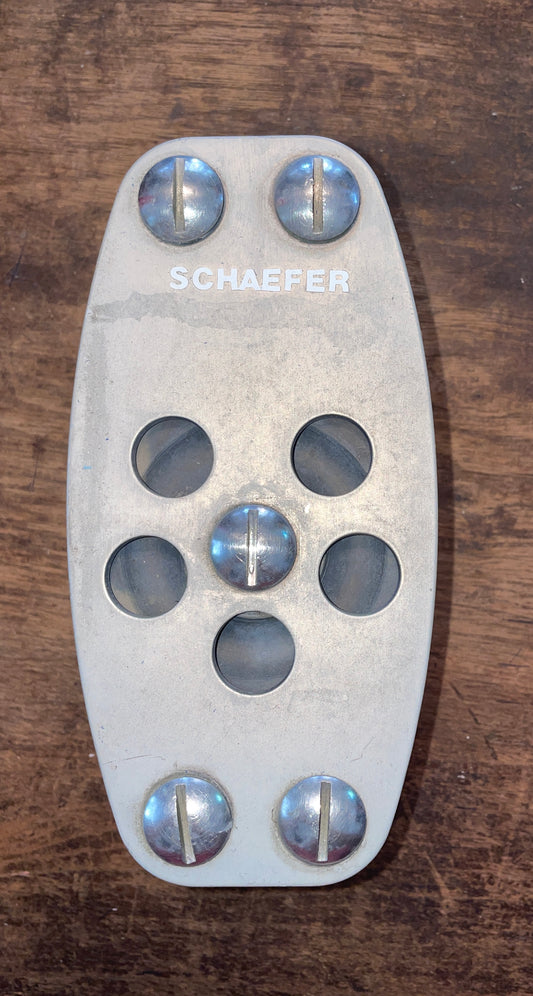 Schaefer Big Boat Foot Block W/ 3 1/2” Sheave- 9/16” Line