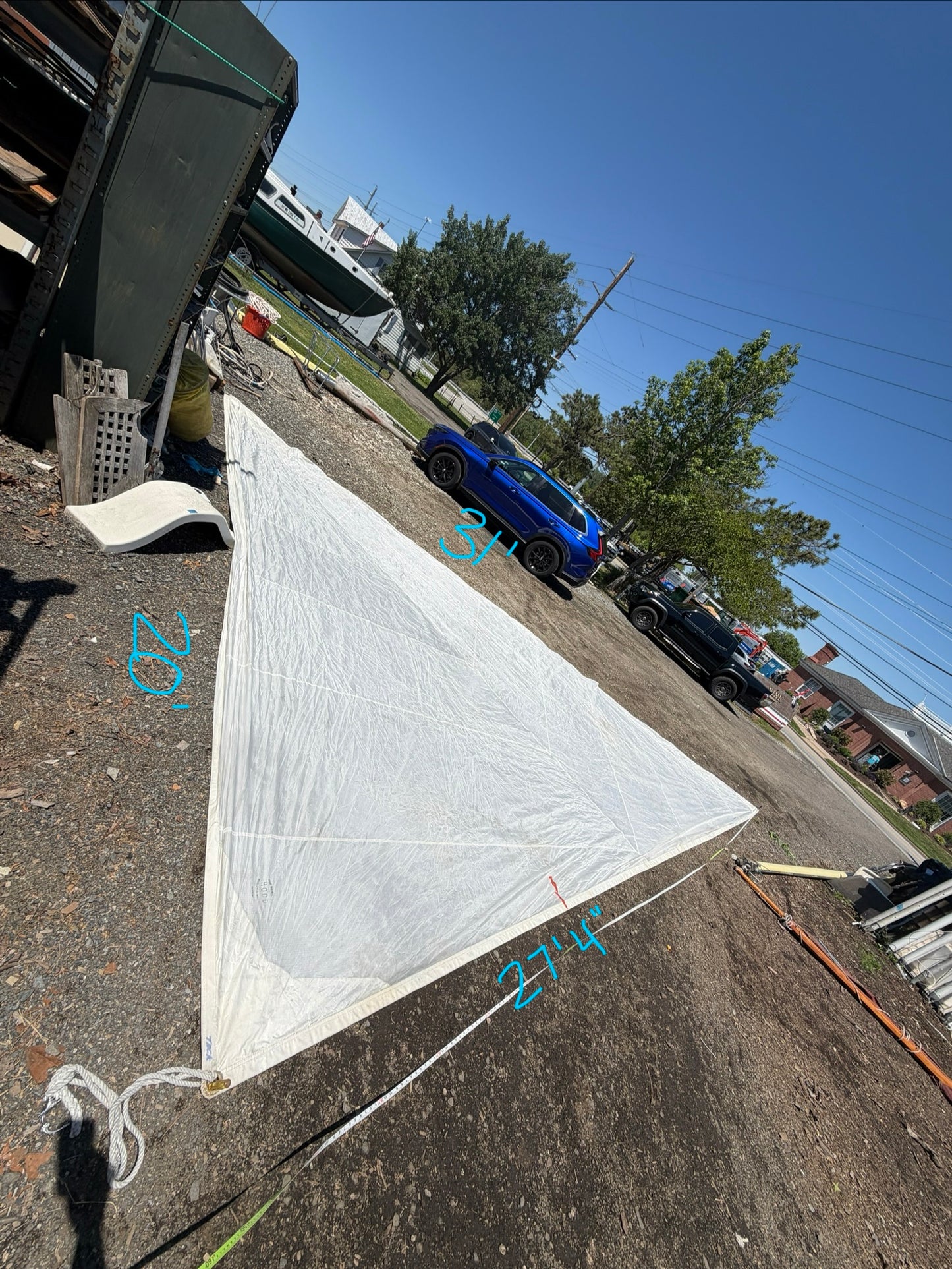 Hood Spinnaker Staysail - 31' x 27'4" x 20'