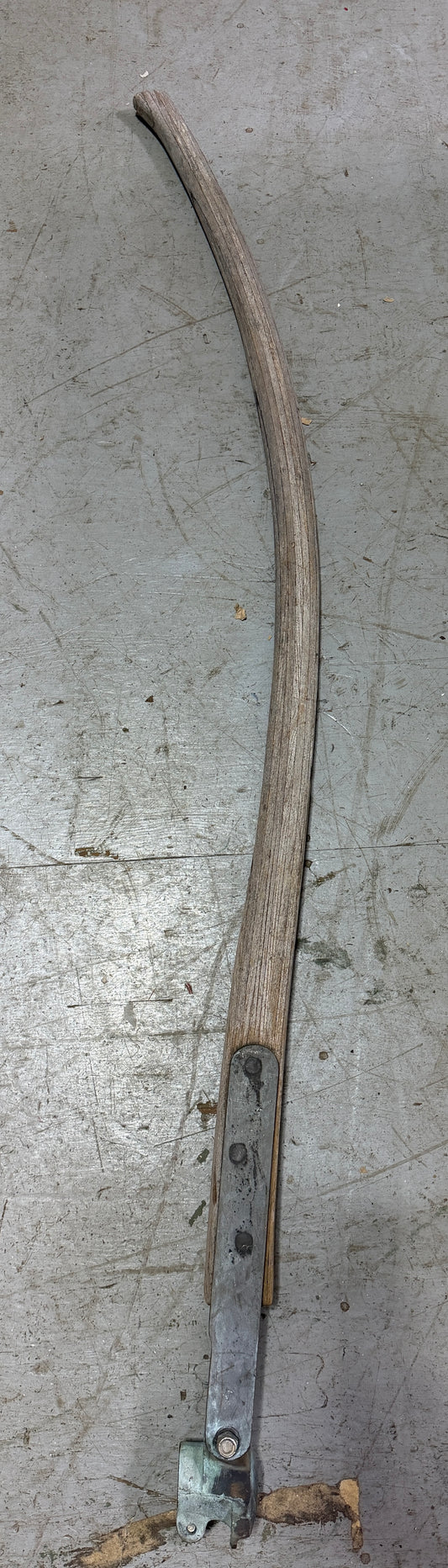 51" Long Curved Teak Tiller Handle With Tiller Strap And Rudder Cap -- #27