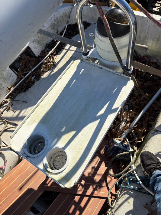 Poly Cockpit Table - 9.5" Pedestal Fitting - Hunter 31