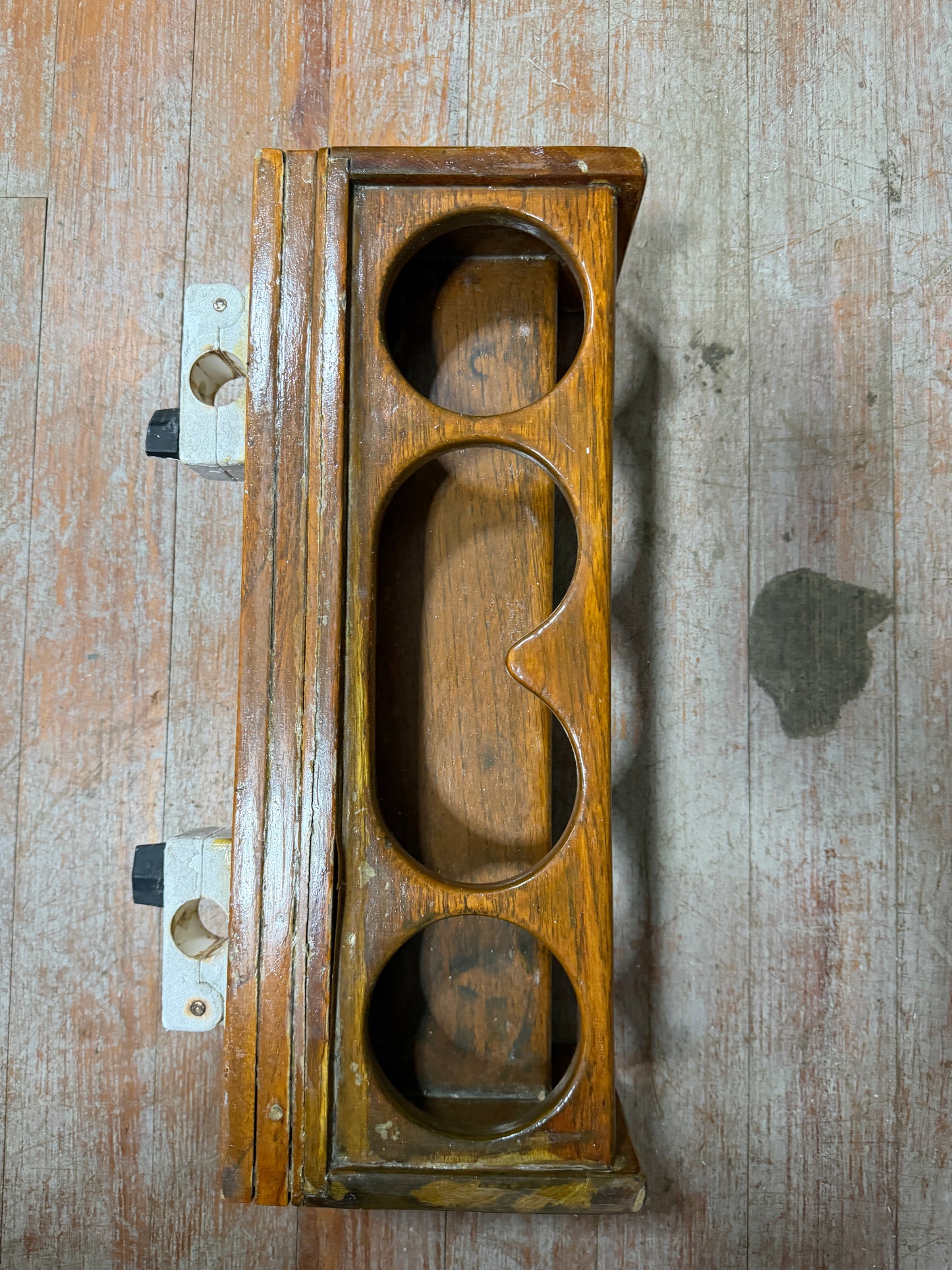 Teak 4 Cup Holder - 9.5" Center to Center