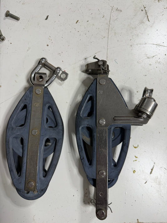 Wilcox Crittenden Boom Vang Fiddle Blocks - 3/8" Line
