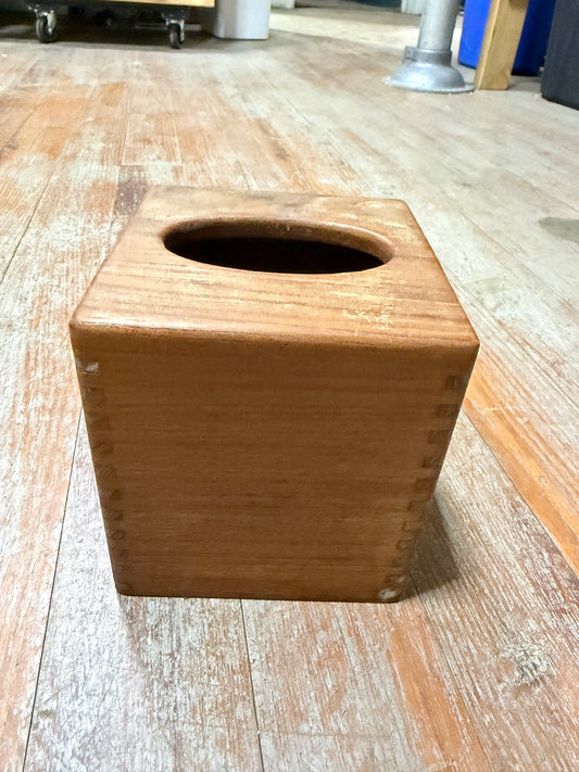 Teak Tissue Box Holder