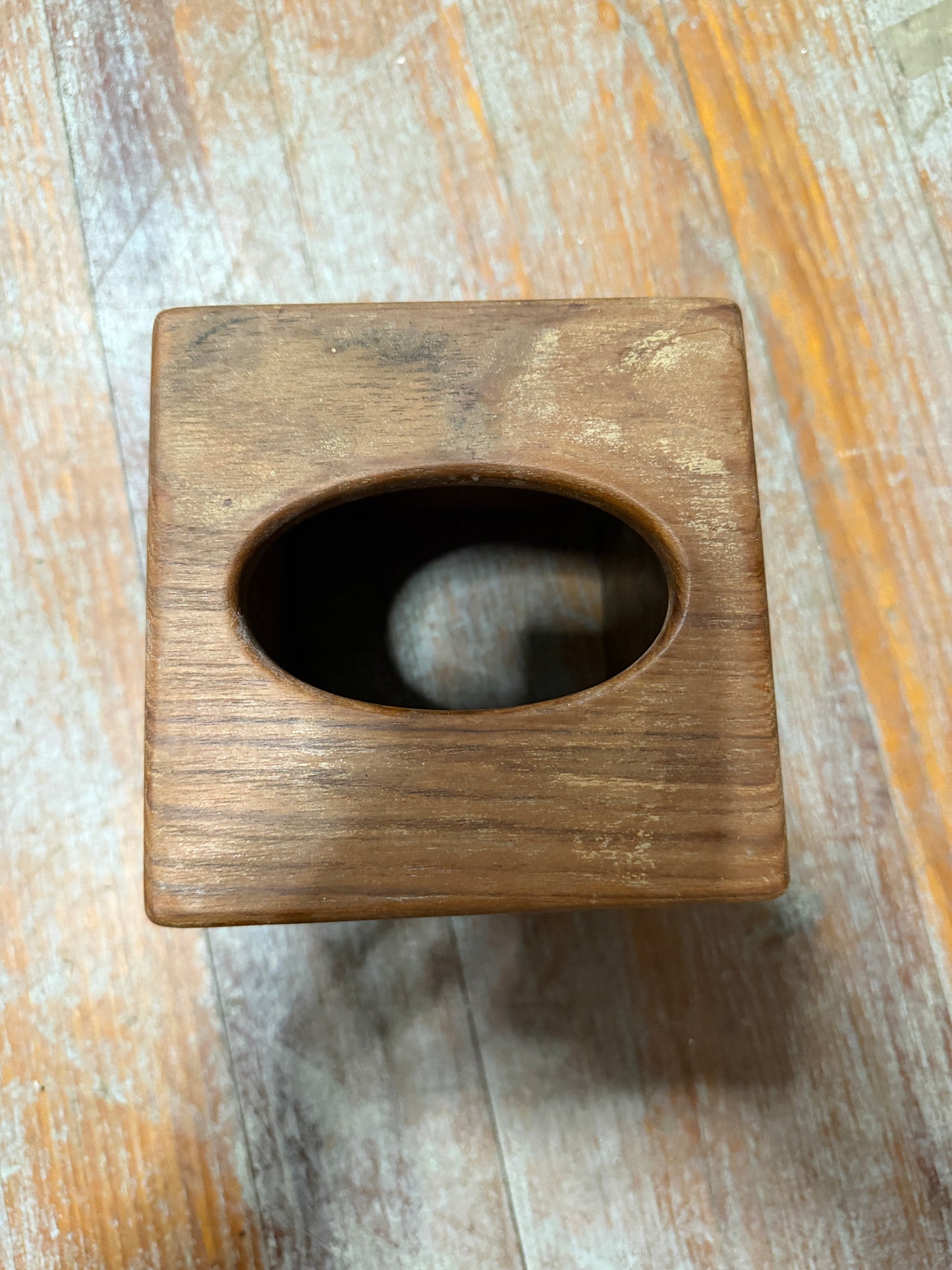 Teak Tissue Box Holder