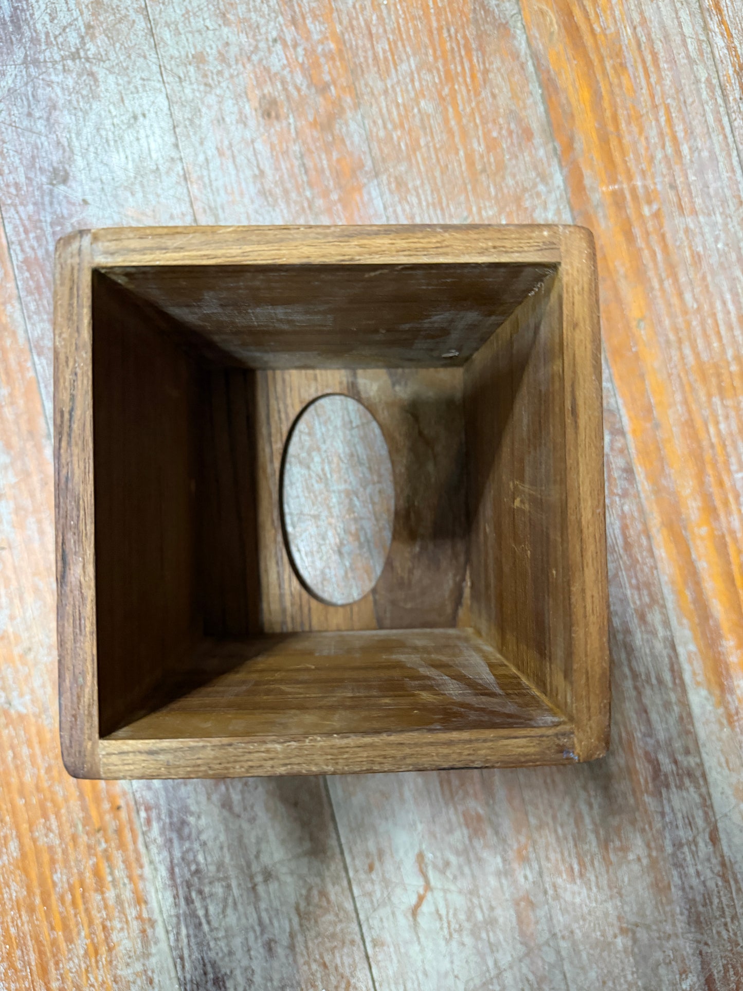 Teak Tissue Box Holder