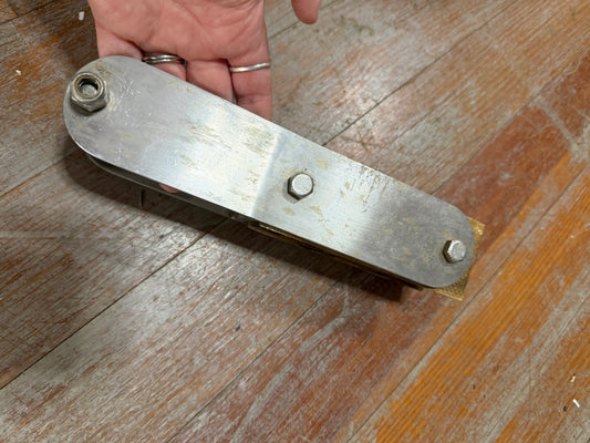 Stainless Steel Tiller Strap Hardware - 1 5/8" Wide x 2" Long Handle Insert -- #24
