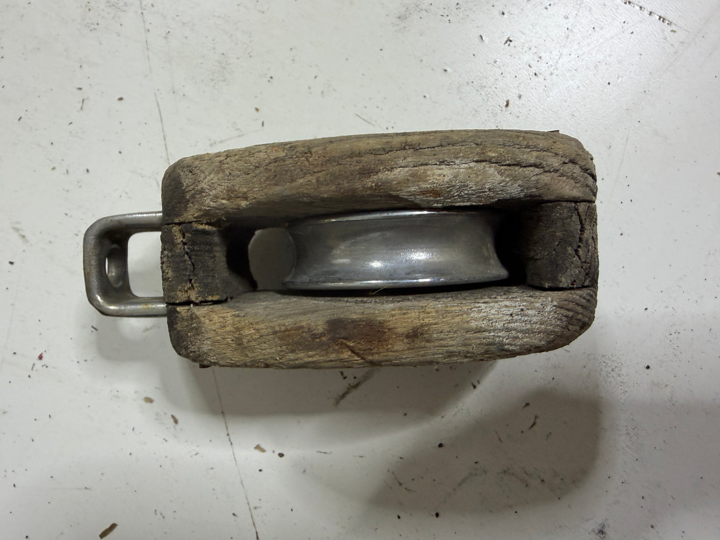 Vintage Merriman Wooden Block - 2 1/4" Chromed Sheave - 3/8" Line