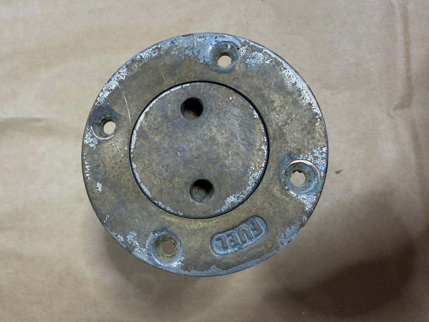 Chromed Fuel Cap / Plug / Deck Fill Plate - 1 3/4" Diameter