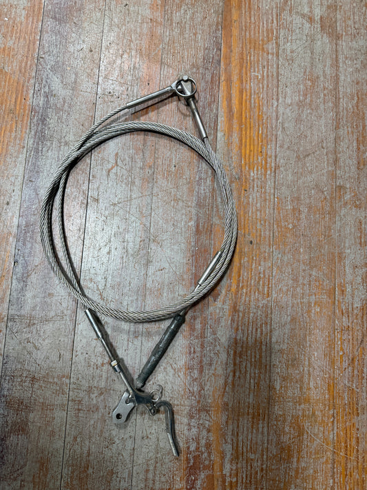 10' 8" Cable With Pelican Hook - 3/16" Diameter Wire