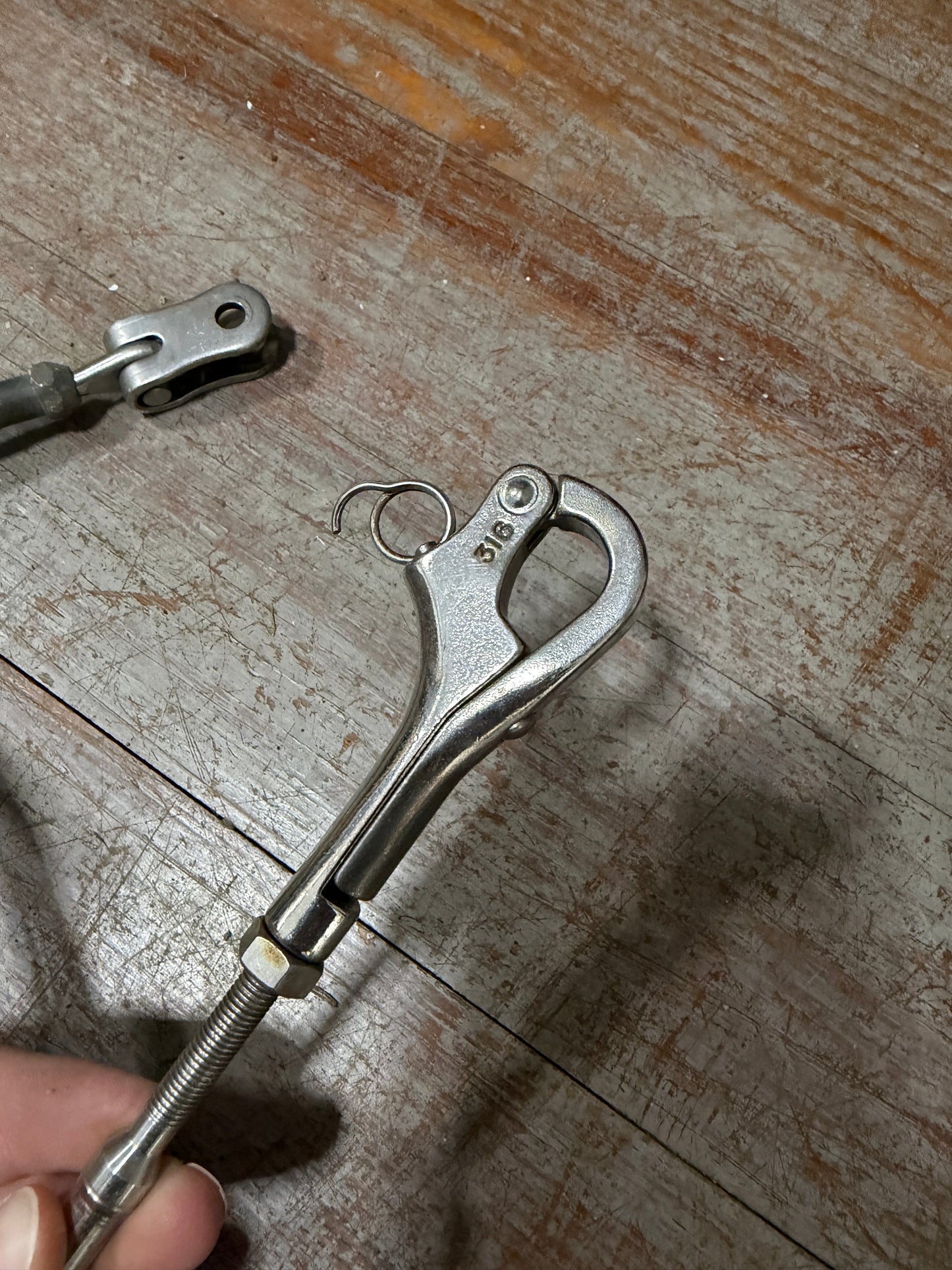 10' 8" Cable With Pelican Hook - 3/16" Diameter Wire