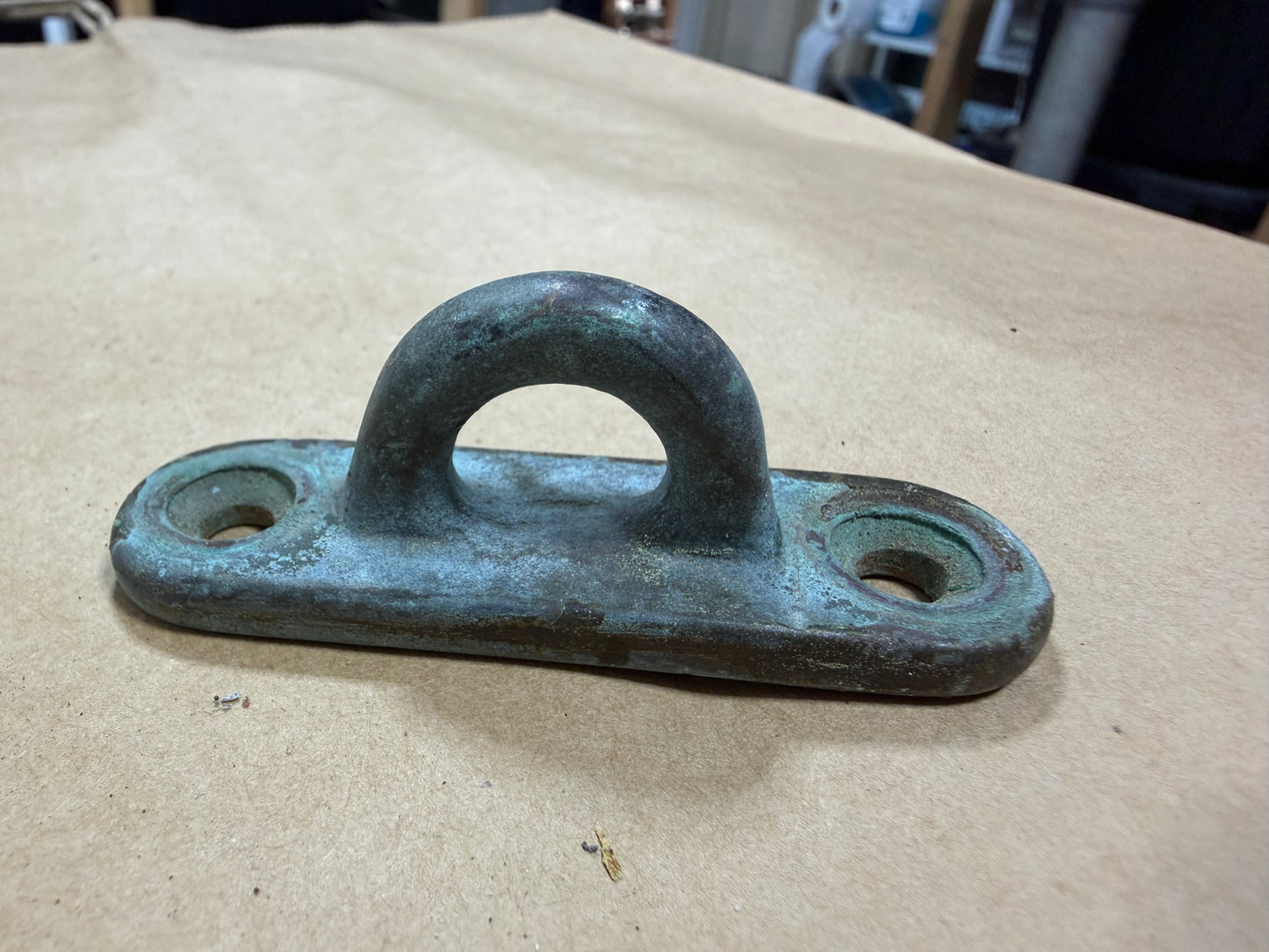 Small Bronze Pad Eye / Padeye - 9/16" x 3/8" Eye