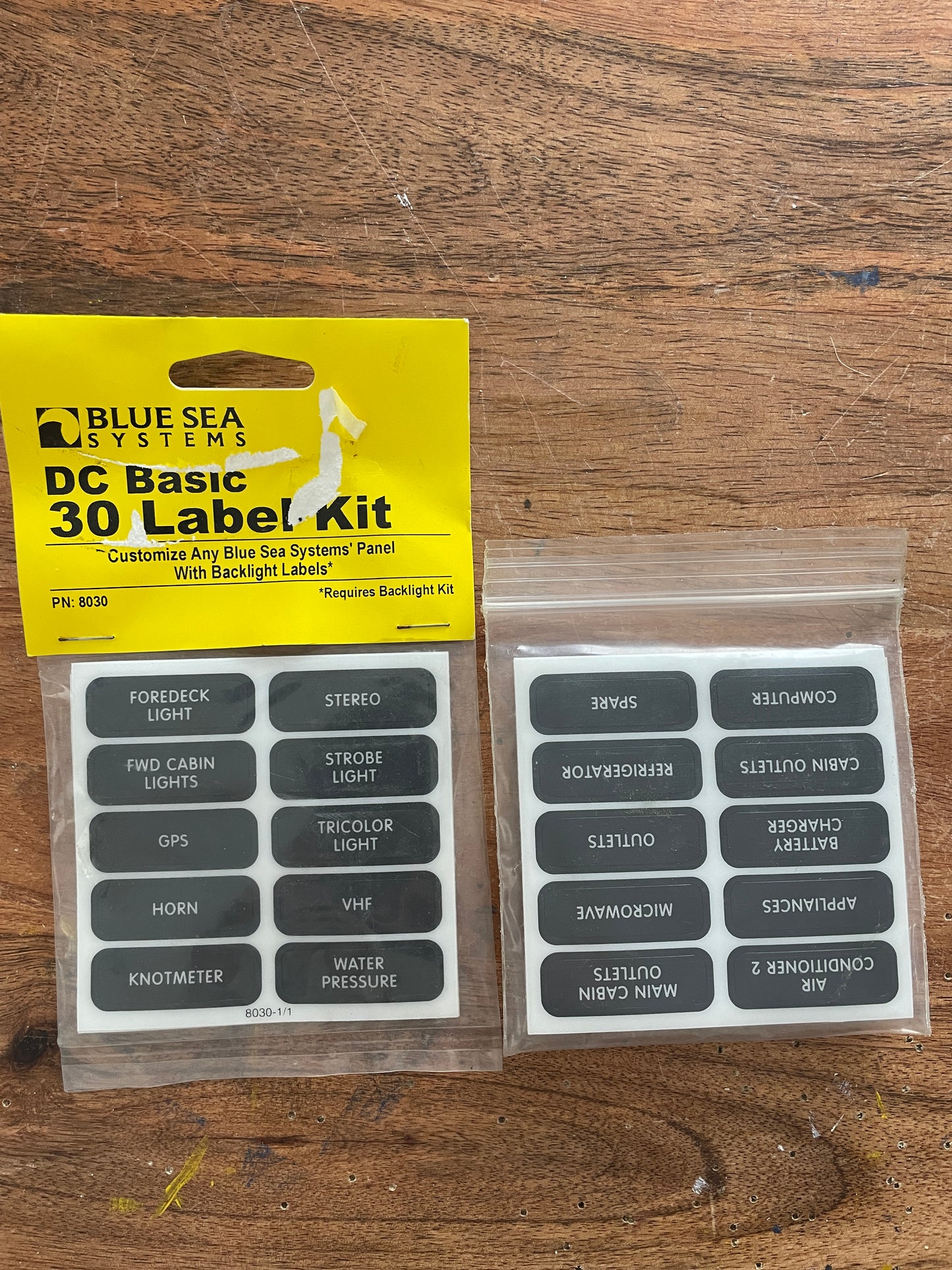 BSS AC & DC Basic 30 Label Kits - NEW