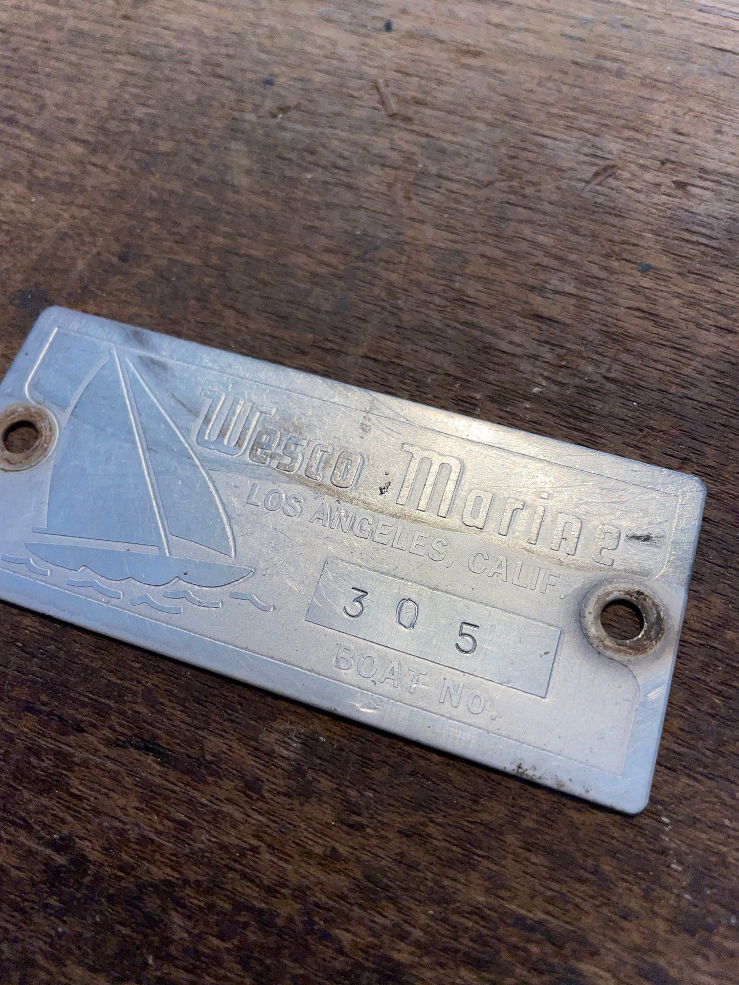 Wesco Marine Builders Plate Off Columbia 26