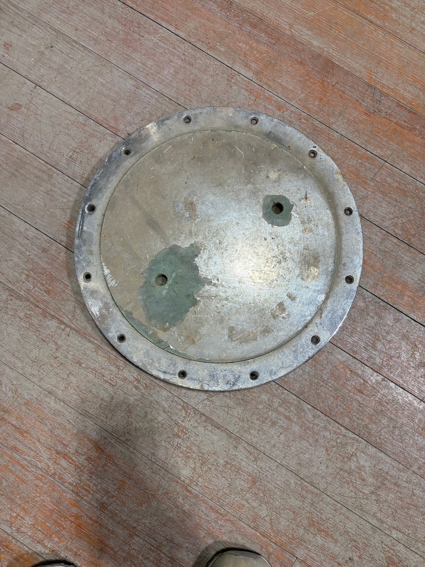 14 1/4" Large Chromed Bronze Deck Plate
