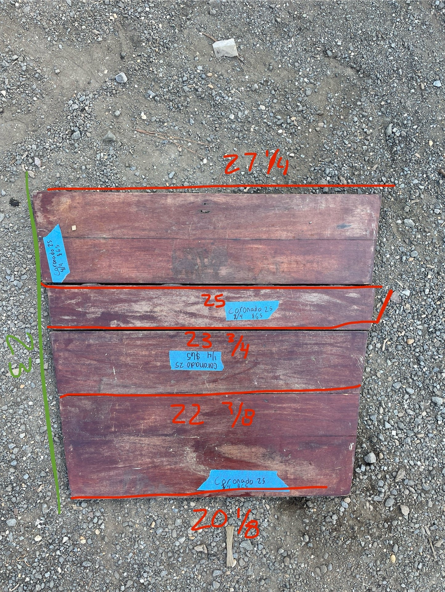 Coronado 25 - Set of 4 Wooden Companionway Boards -- #40