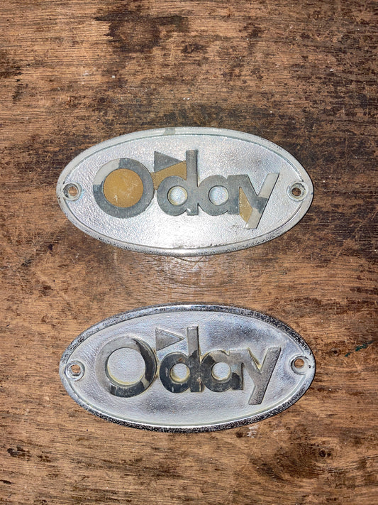 PAIR ODAY Chromed Bronze Plaque