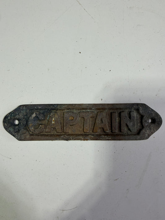 Brass Captain Plaque