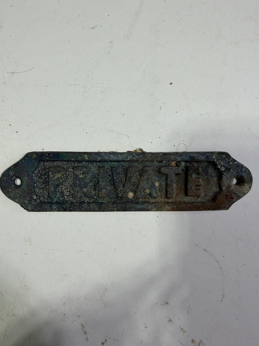 Brass Private Plaque