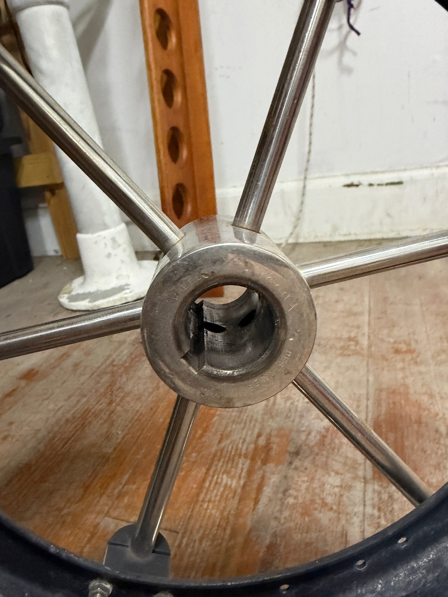 24" Stainless Steel Wheel - 1" Straight Keyed Shaft