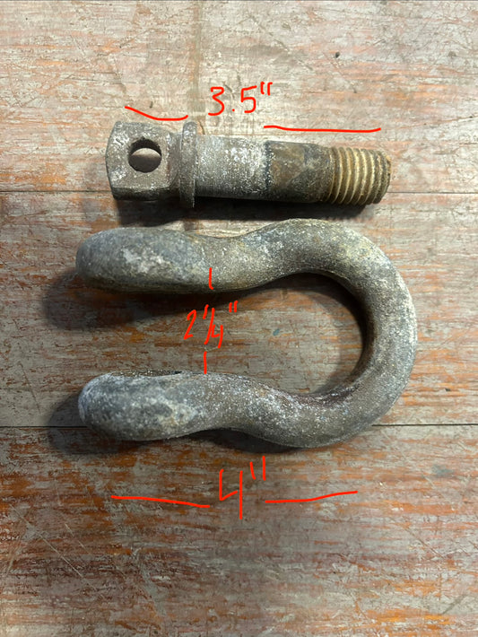 Large Galvanized Bow Shackle 4" x 2.25" SWL