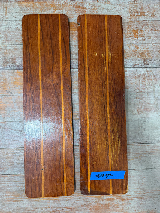 PAIR Teak & Holly Boards - 22 5/8" Long x 5 7/8" Wide x 1/2" Thickness - Oday 272 --  #338