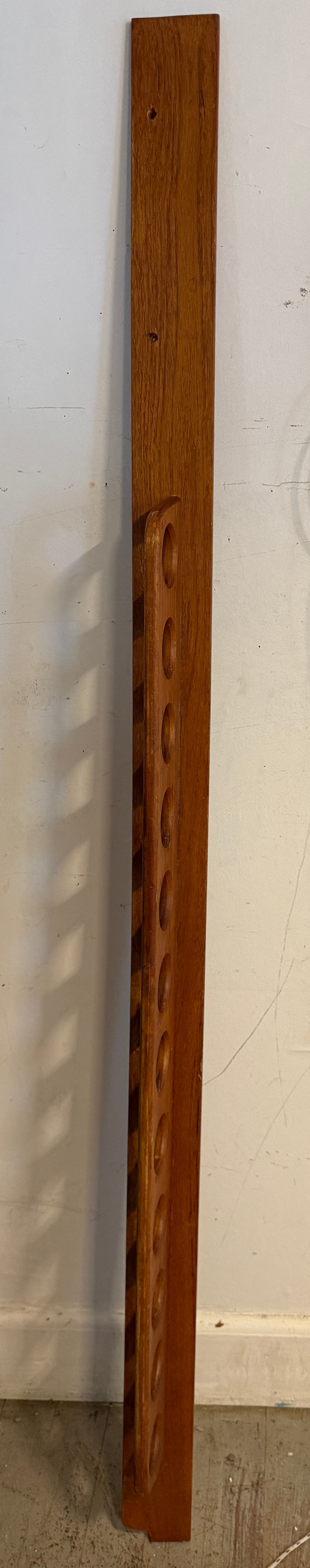 Teak 12 Cup Holder ON 75" Long Trim Piece