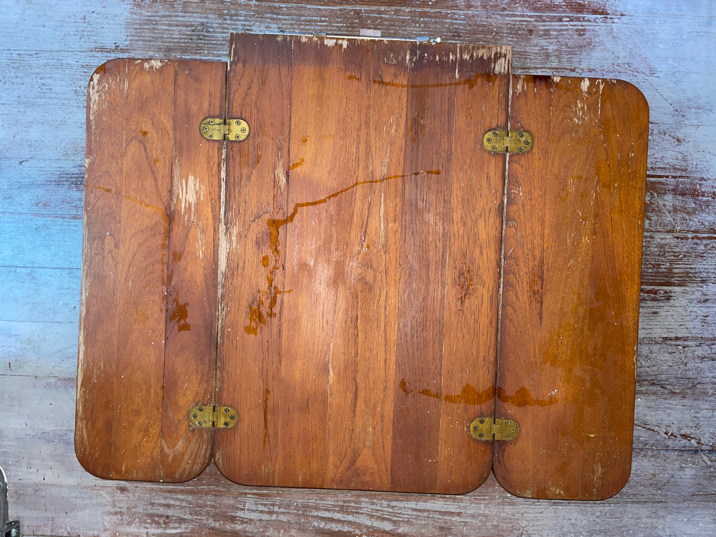 Teak Cockpit Table With Folding Leaves- OFF C&C 43