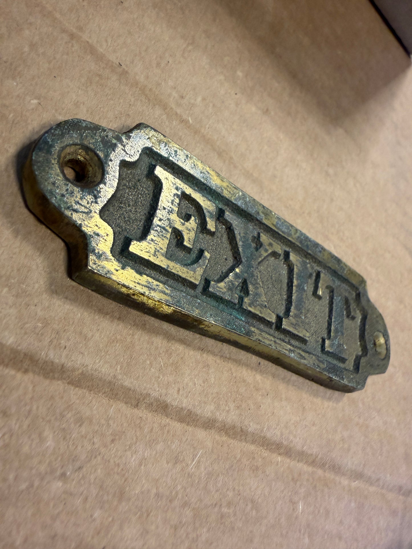 Brass Exit Plaque