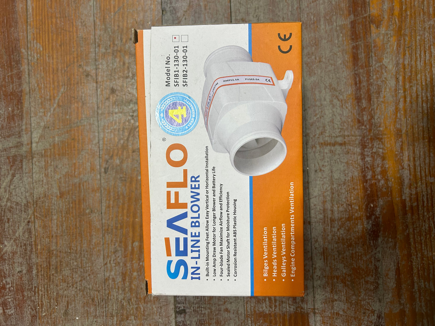SEAFLO IN-LINE BLOWER model #SFIB1-130-01 BRAND NEW