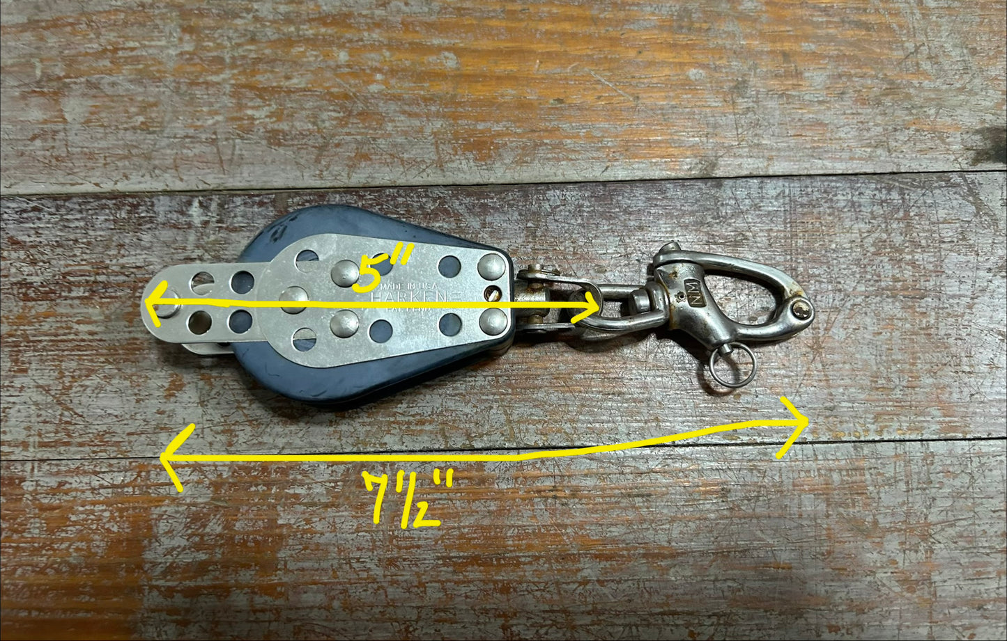 Harken Single Swivel Ratchet Block with Snap Shackle
