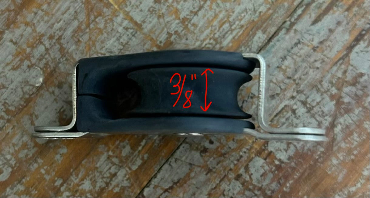 3/4" Harken Fixed Single Sheave Fairlead Block