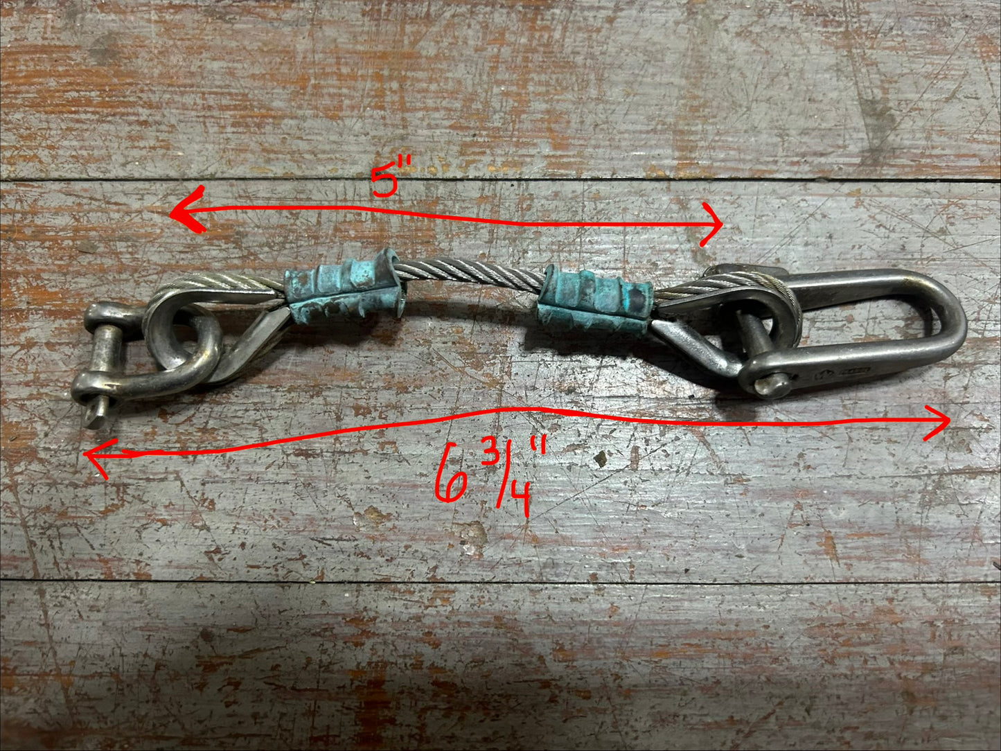 6¾” Stainless Steel Wire Rope Shackle