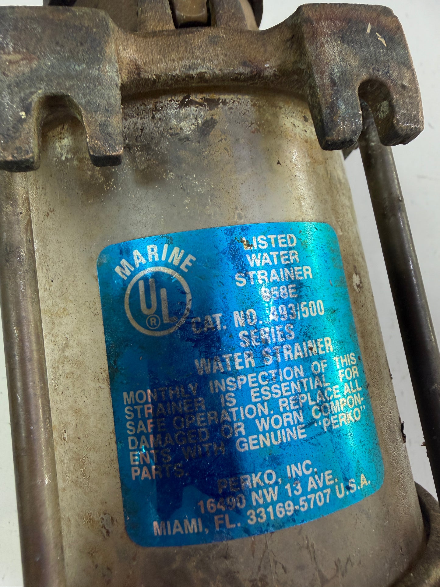 Perko Water Strainer 858E MODEL 493/500 Series