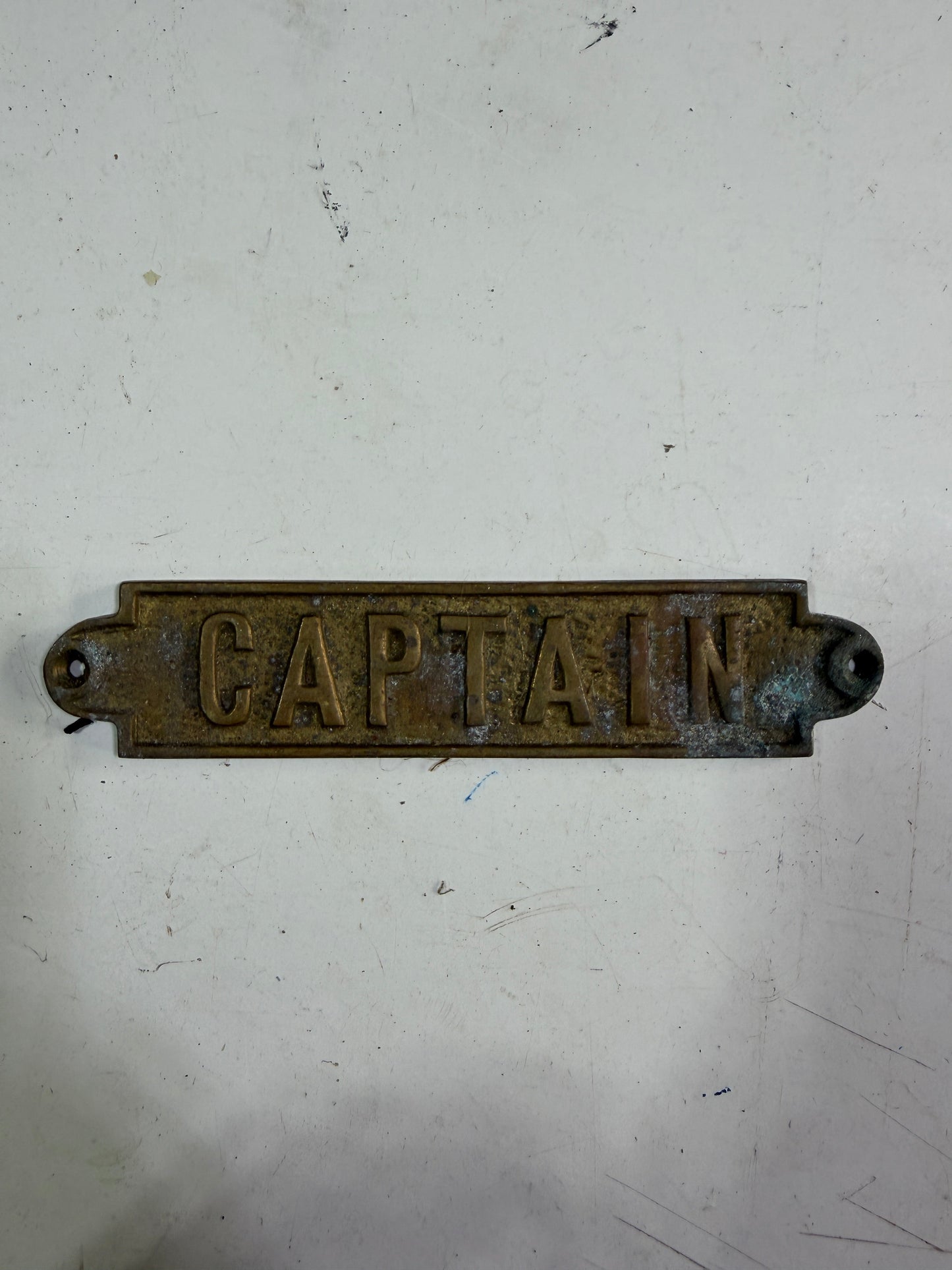 Brass Captain Plaque