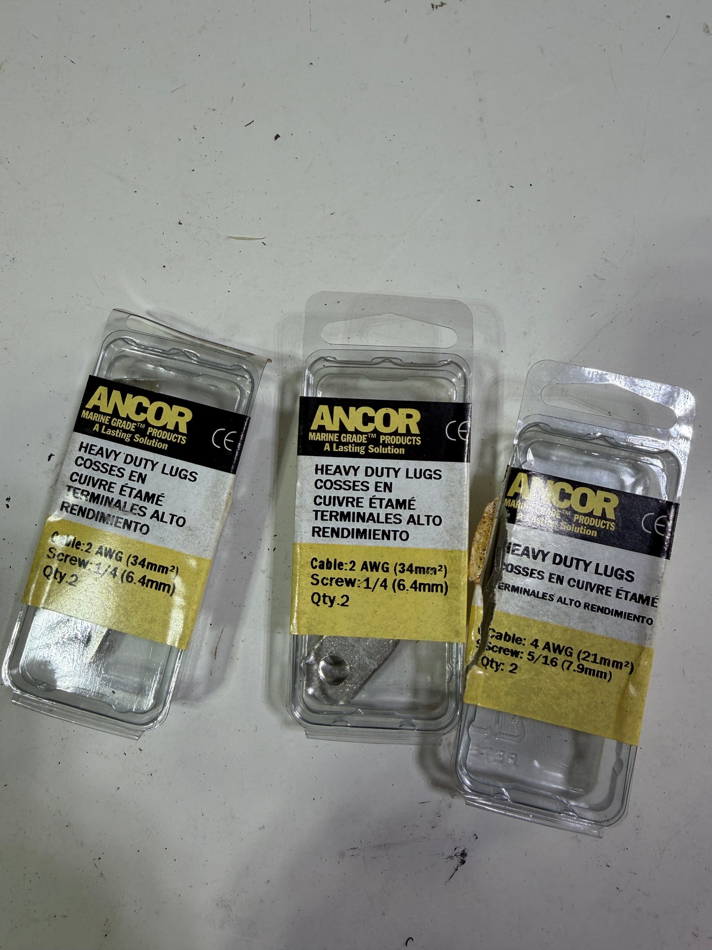 Ancor Heavy Duty Lugs - 2 2 AWG Cable - 1 4 AWG Cable - NEW