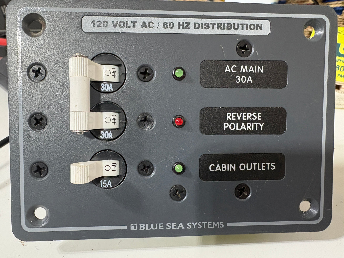 Blue Seas Systems 12 Volt DC Distribution Panel 3 switch