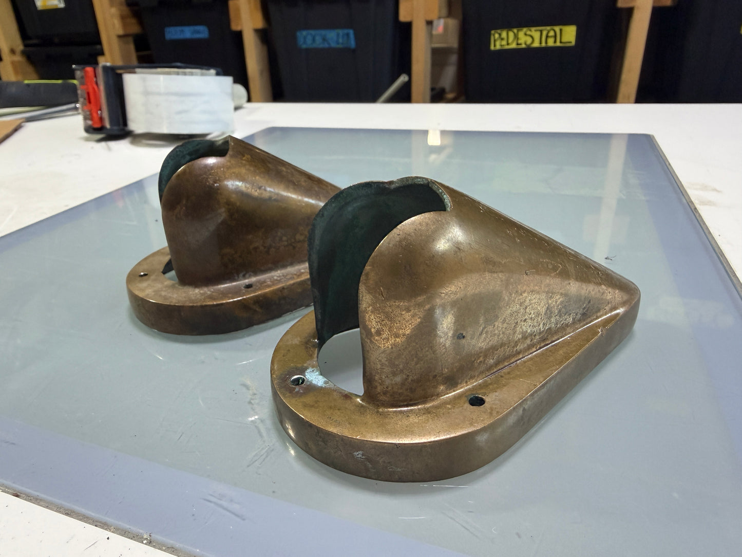 PAIR Perko 910-A Bronze Navigation Light Tops