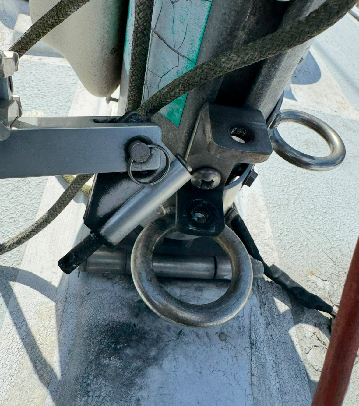 Rigid Boom Vang w track off Seafarer 31 Mark I Yawl