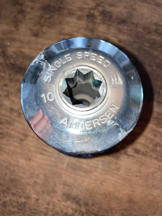 Andersen 10 Single Speed Chromed Winch- 3 5/8” Base