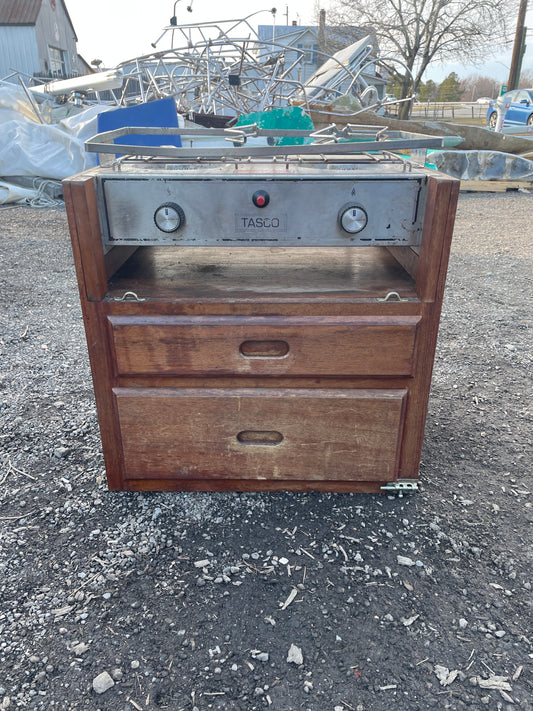 Catalina 30 2 Drawer Cabinet With Built In TASCO 2 Burner Propane Stove Top