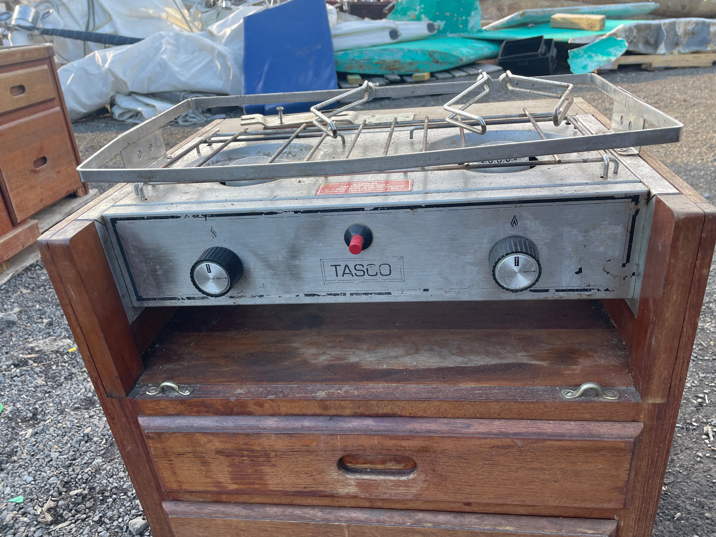 Catalina 30 2 Drawer Cabinet With Built In TASCO 2 Burner Propane Stove Top