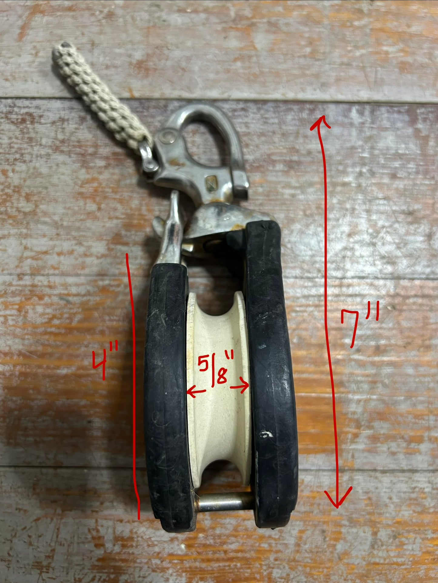 Nicro Marine Snatch Block with Trigger Snap Shackle – 2¾” Sheave