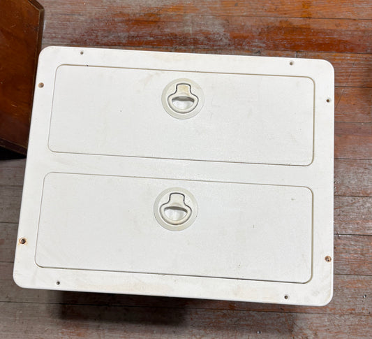 Molded fiberglass marine 2-drawer storage unit