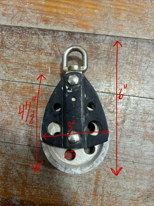 3” Aluminum Sheave - Single Block w/ Swivel Eye Humphries IOR